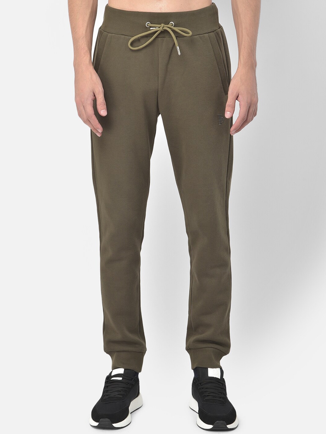 Buy Woodland Men Olive Green Solid Joggers - Track Pants for Men ...