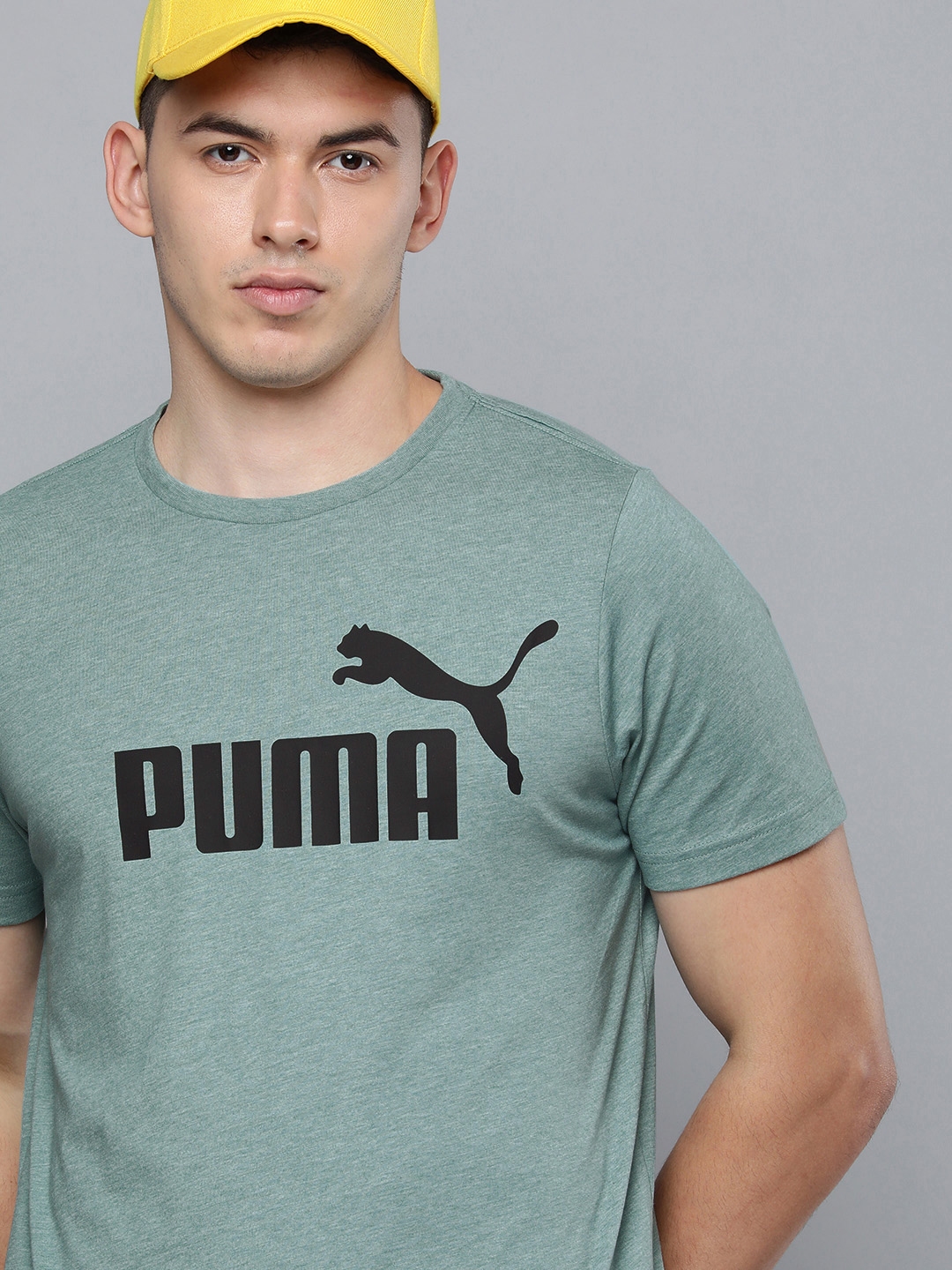 Buy Puma Men Blue And Black Brand Logo Printed Round Neck Regular Fit T Shirt Tshirts For Men 