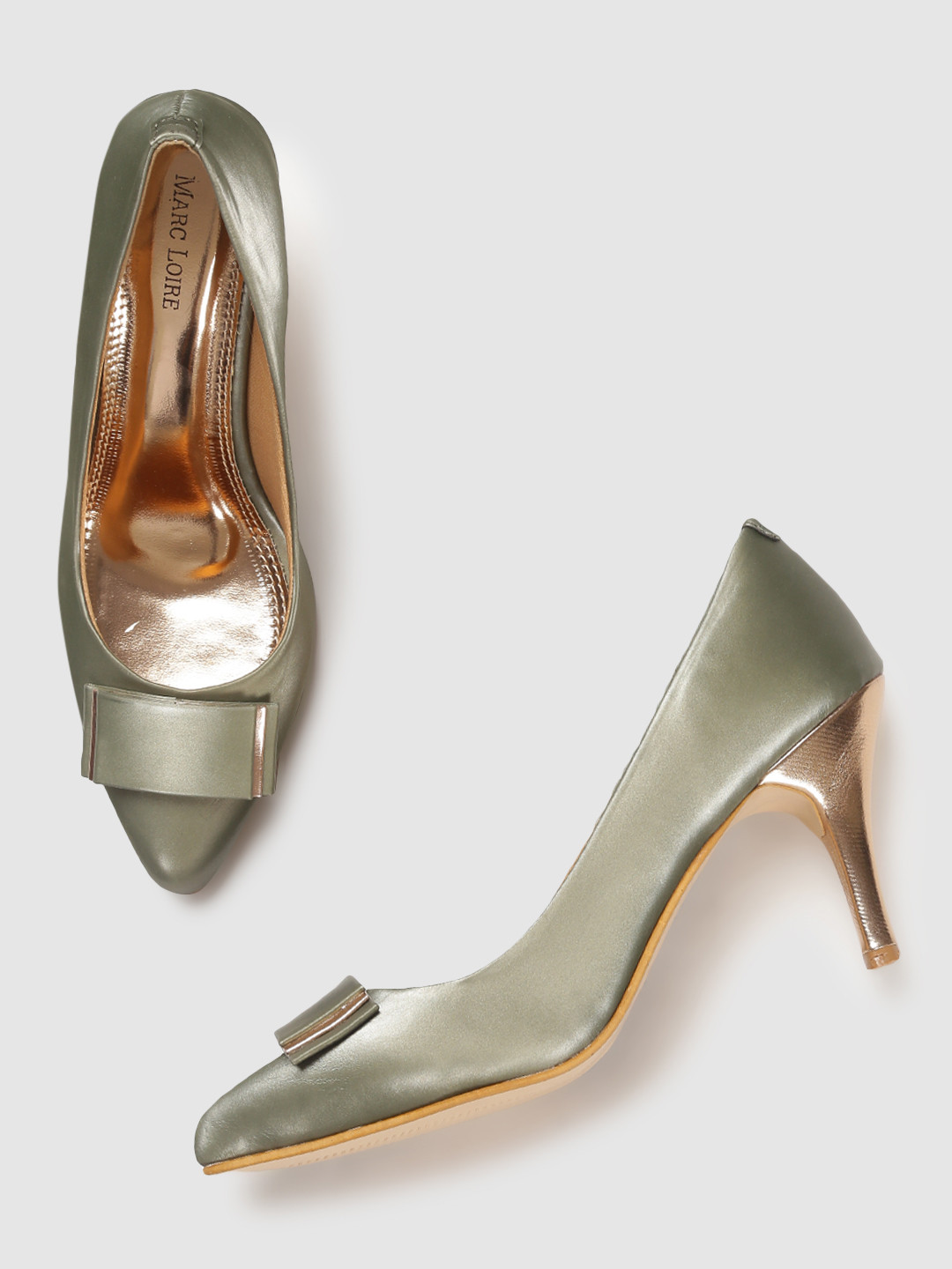 Buy Marc Loire Olive Green Pumps Heels for Women 16851184 Myntra