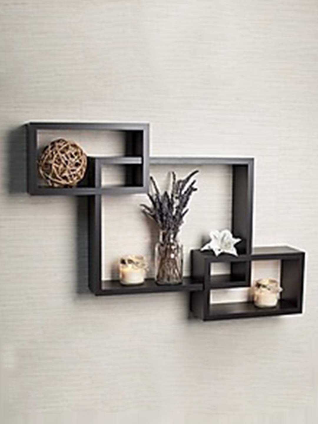 Buy Home Sparkle Black Wall Shelf Wall Shelves for Unisex 1685701