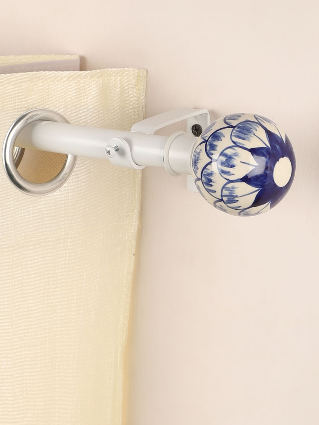 Buy The Decor Mart Set Of 4 Blue Extendable Curtain Rods With Brackets