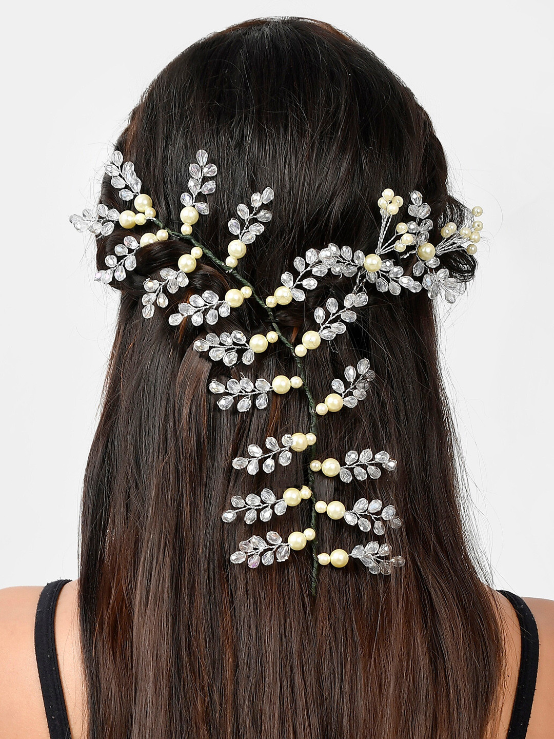 Buy Silvermerc Designs Women Set Of 3 Silver Toned & Cream Coloured