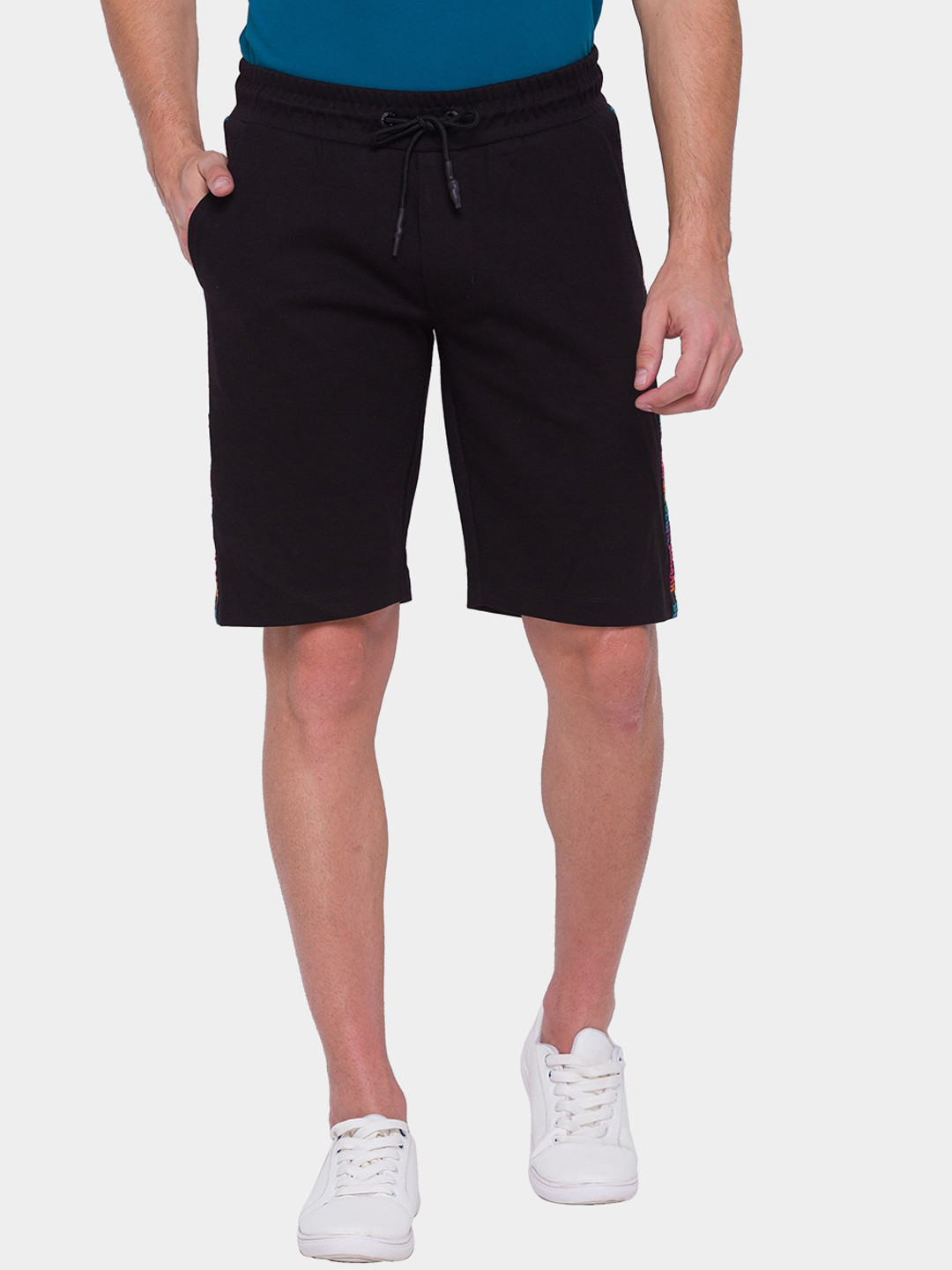 Black Regular Fit Men's Shorts by Being Human Clothing