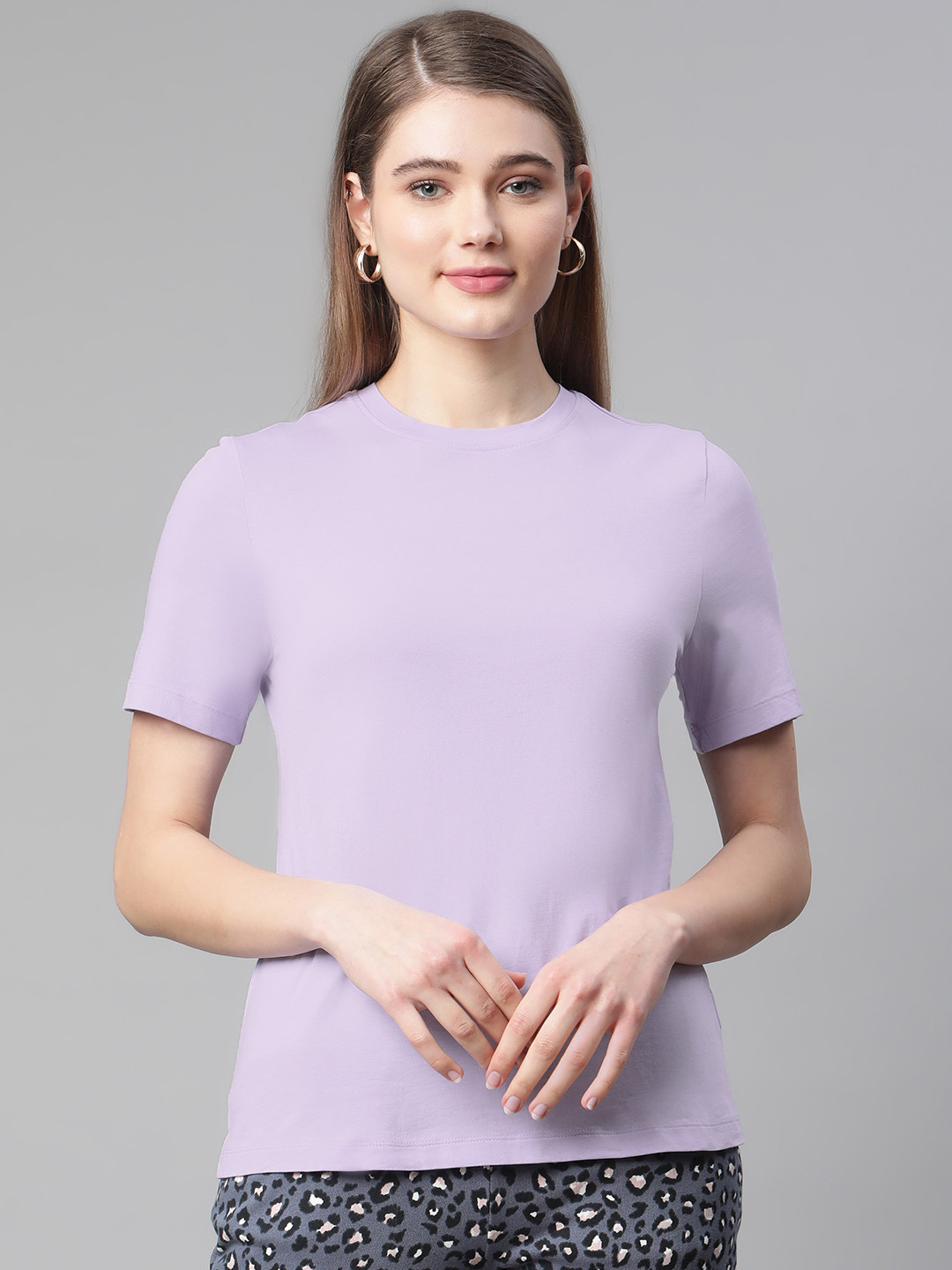 Buy Marks & Spencer Women Lavender Solid T Shirt Tshirts for Women 16872958 Myntra