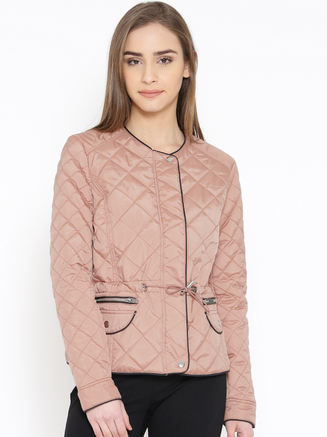 Buy Vero Moda Brown Collarless Quilted Jacket Jackets for Women 1687433 Myntra Buy Vero Moda Brown Collarless Quilted Jacket Jackets for Women 1687433 Myntra