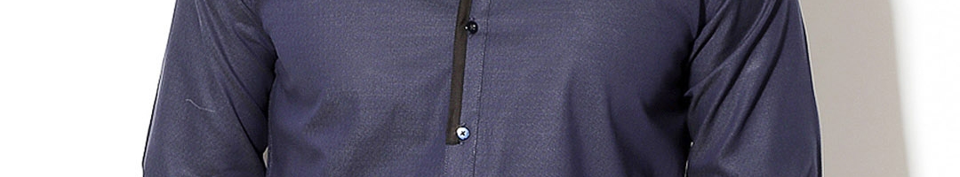 Buy V Dot By Van Heusen Men Navy Blue Slim Fit Solid Casual Shirt ...
