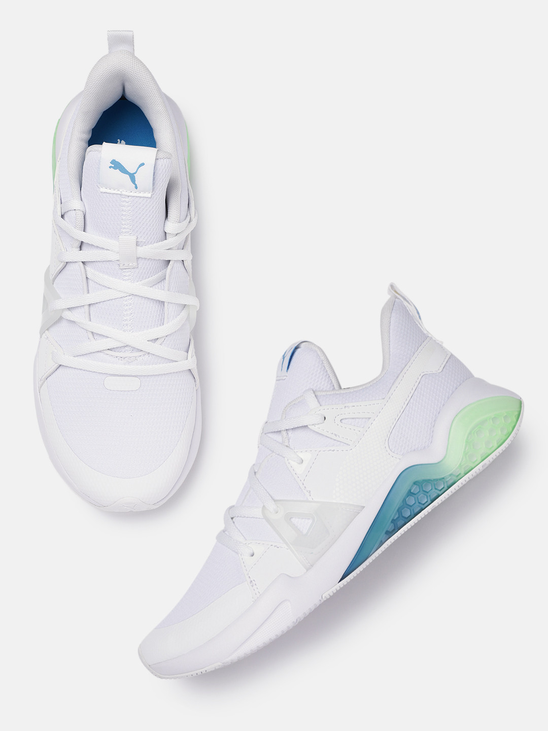 Buy Puma Men White Cell Fraction Hype Lightweight Running Shoes