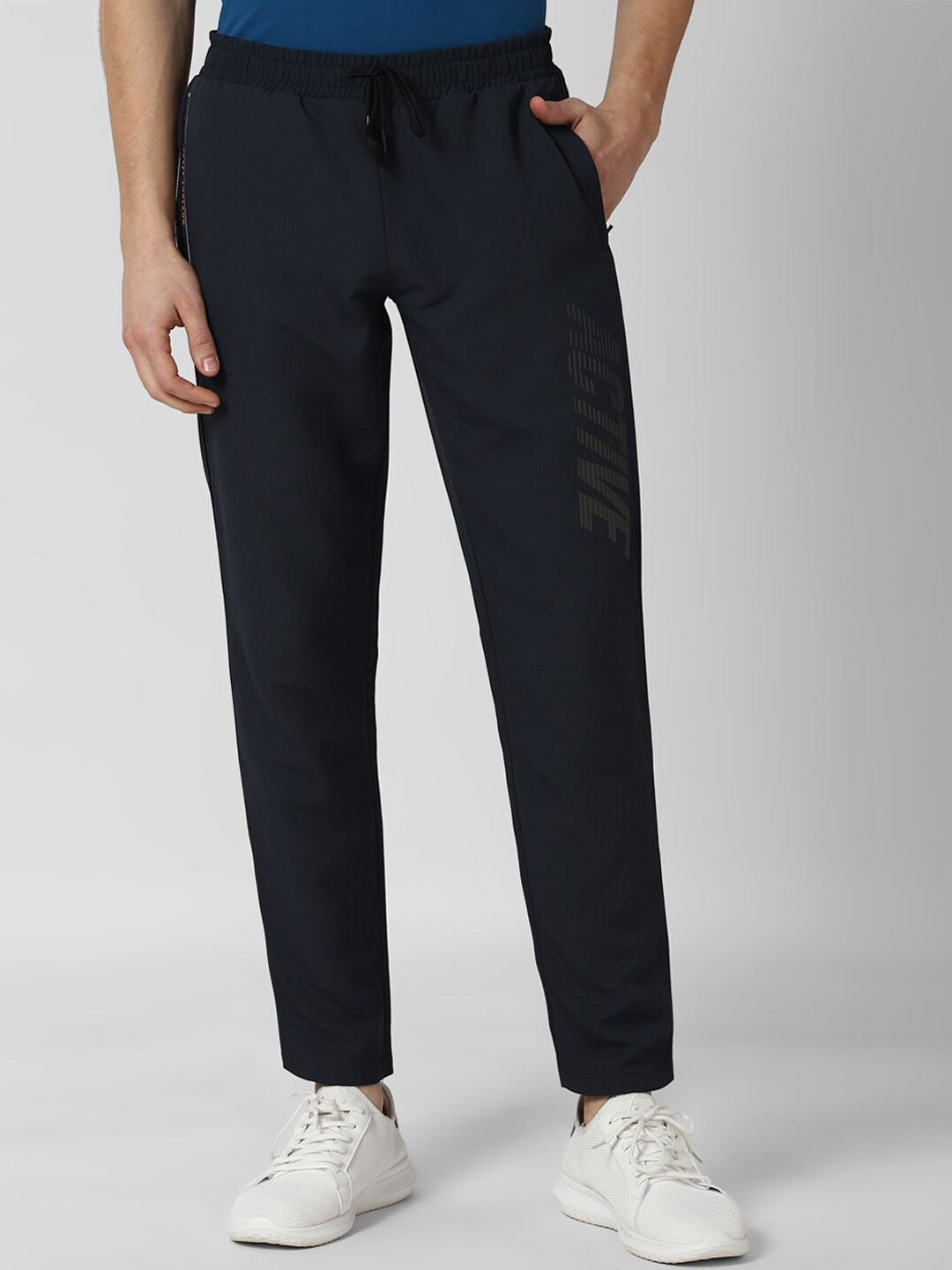 Buy Peter England Men Navy Blue Solid Track Pants Track Pants for Men