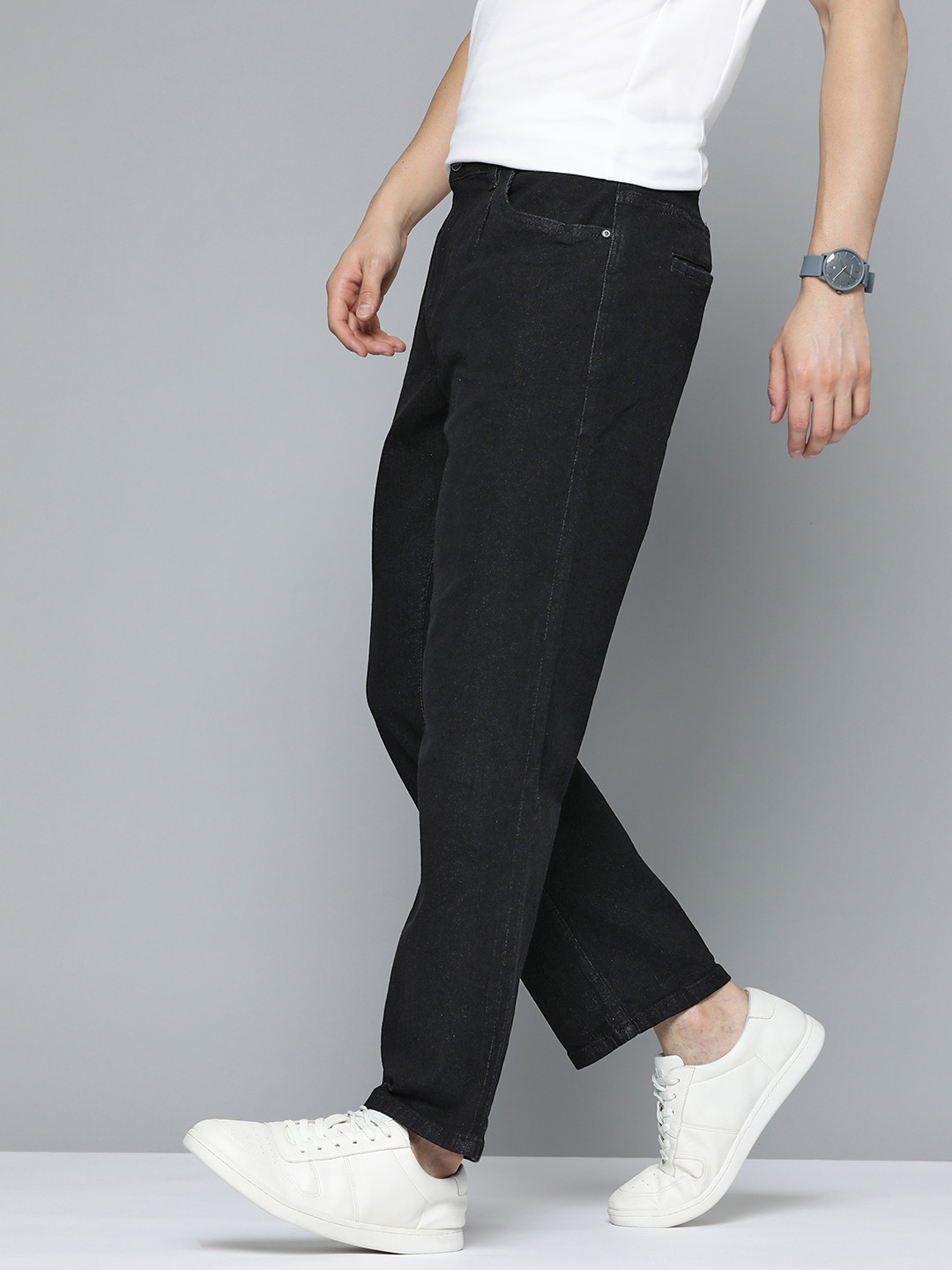 Buy Mast & Harbour Men Black Straight Fit Jeans Jeans for Men