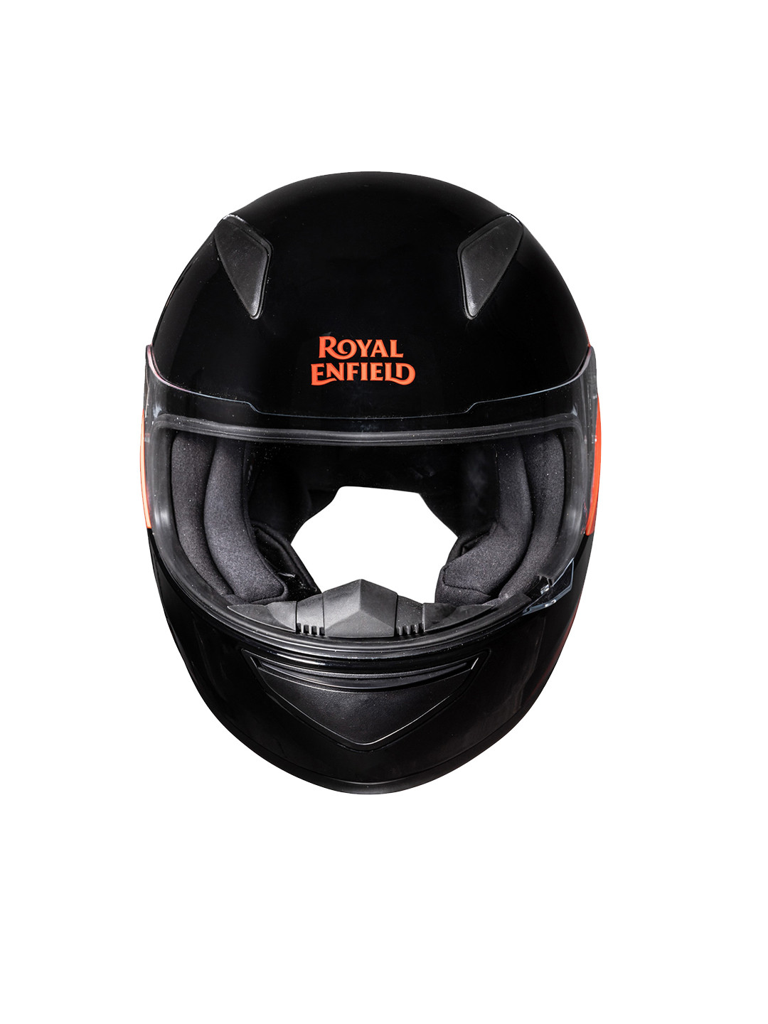 Buy Royal Enfield Unisex Black & Orange Solid Full Face Helmet
