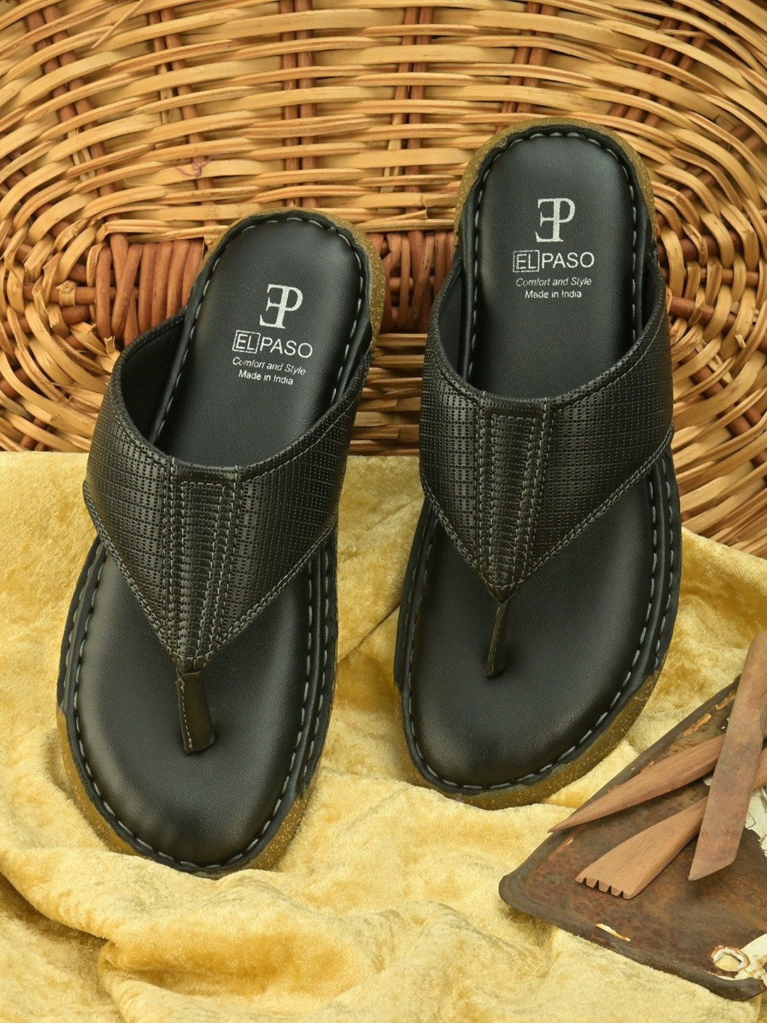 Buy El Paso Men Black Comfort Sandals Sandals for Men 16888560 Myntra