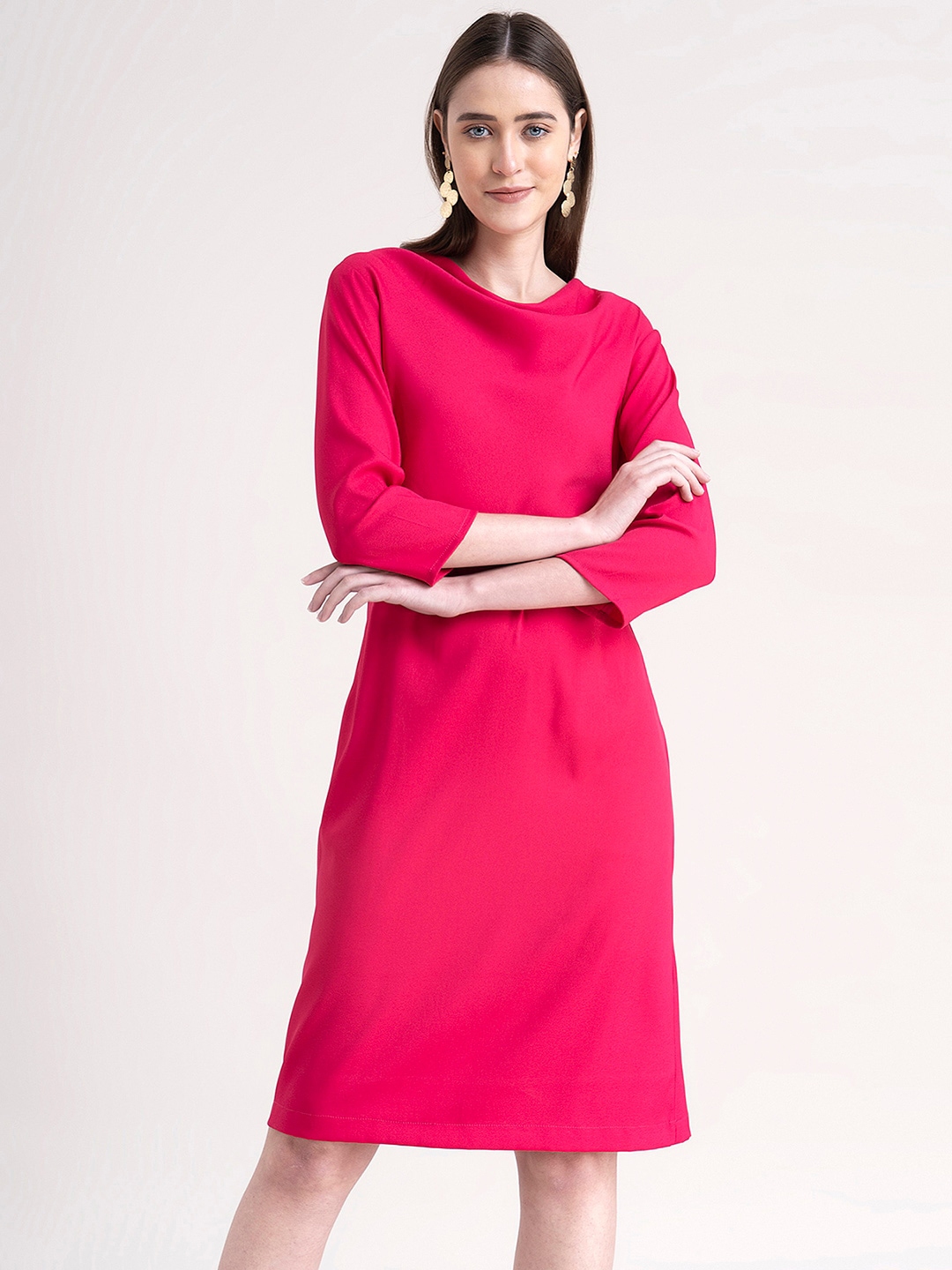 Buy FableStreet Fuchsia Formal A Line Dress - Dresses for Women ...