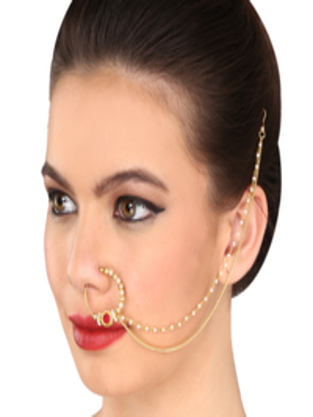 Buy Yosshita & Neha Gold Polished Nose Ring Nosepin for Women 1688956 Myntra