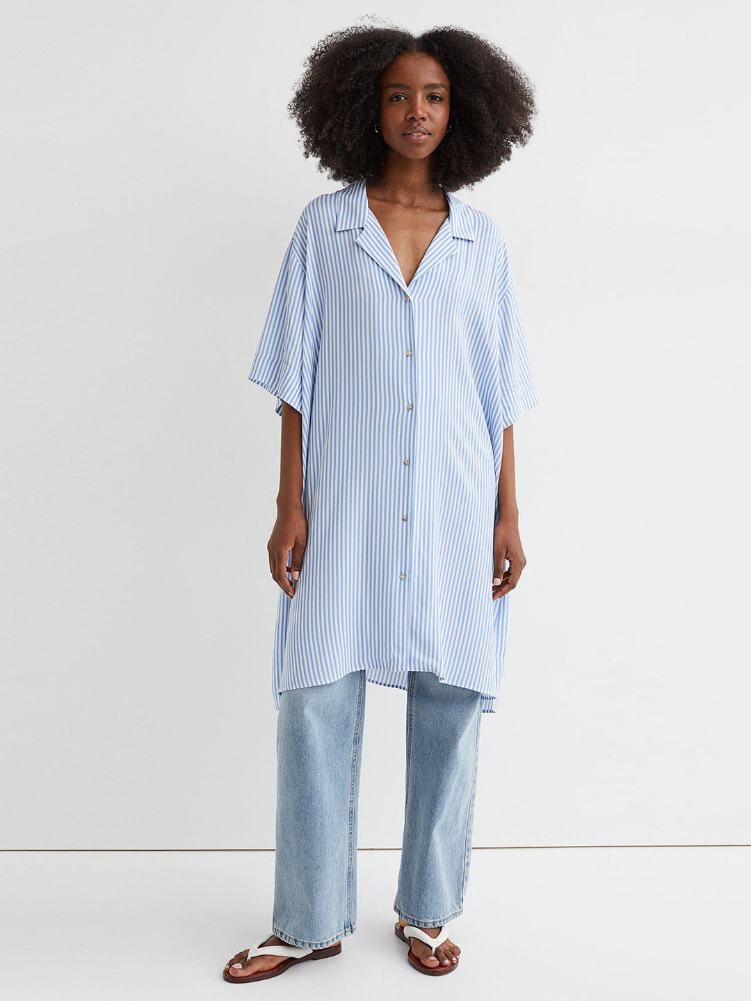 Buy H&M Women Multicoloured Striped Shirt Dress Dresses for Women 16892784 Myntra