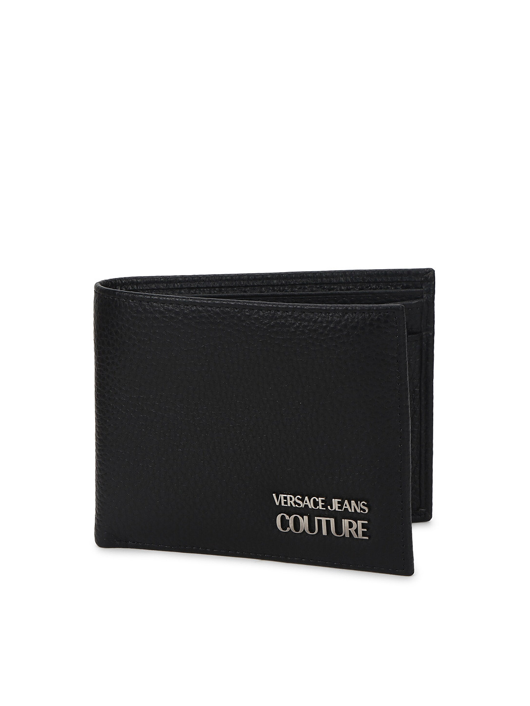 Buy Versace Jeans Couture Men Black Leather Two Fold Wallet Wallets