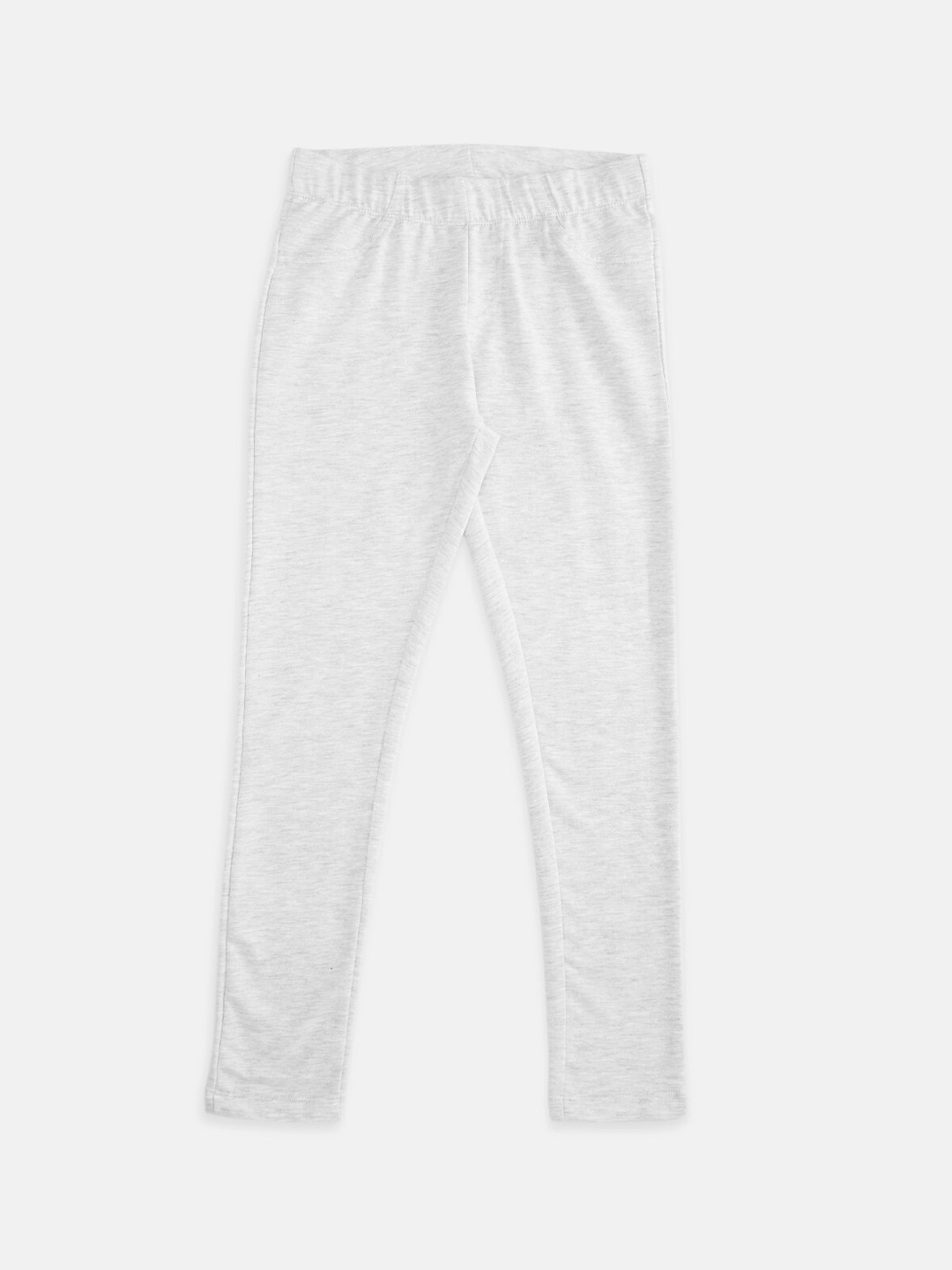 Buy Pantaloons Junior Girls Grey Melange Solid Pure Cotton Track Pants
