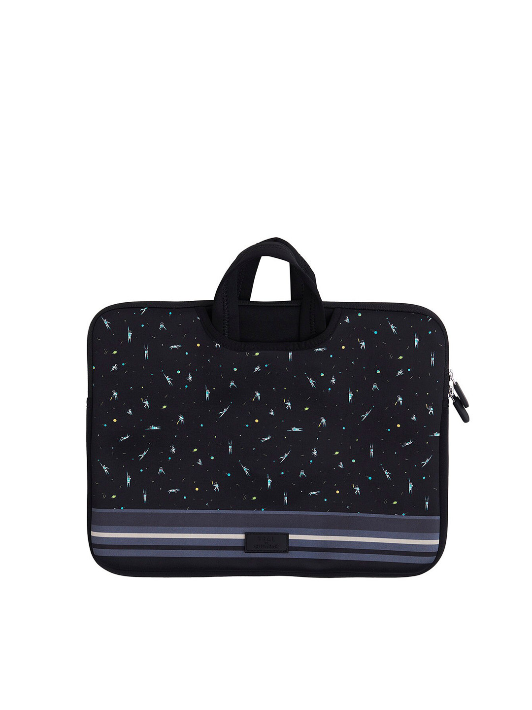 Buy TEAL BY CHUMBAK Unisex Black & Blue Printed Laptop Sleeve Laptop