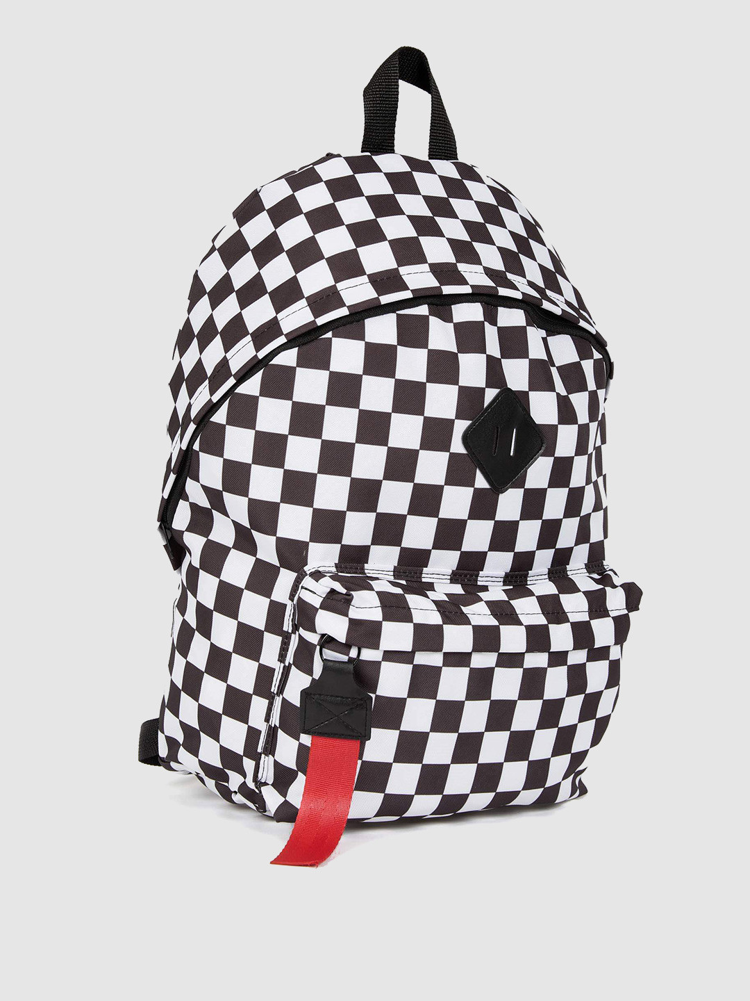 Buy DeFacto Women Black & White Checked Backpack 7.9 L Backpacks for