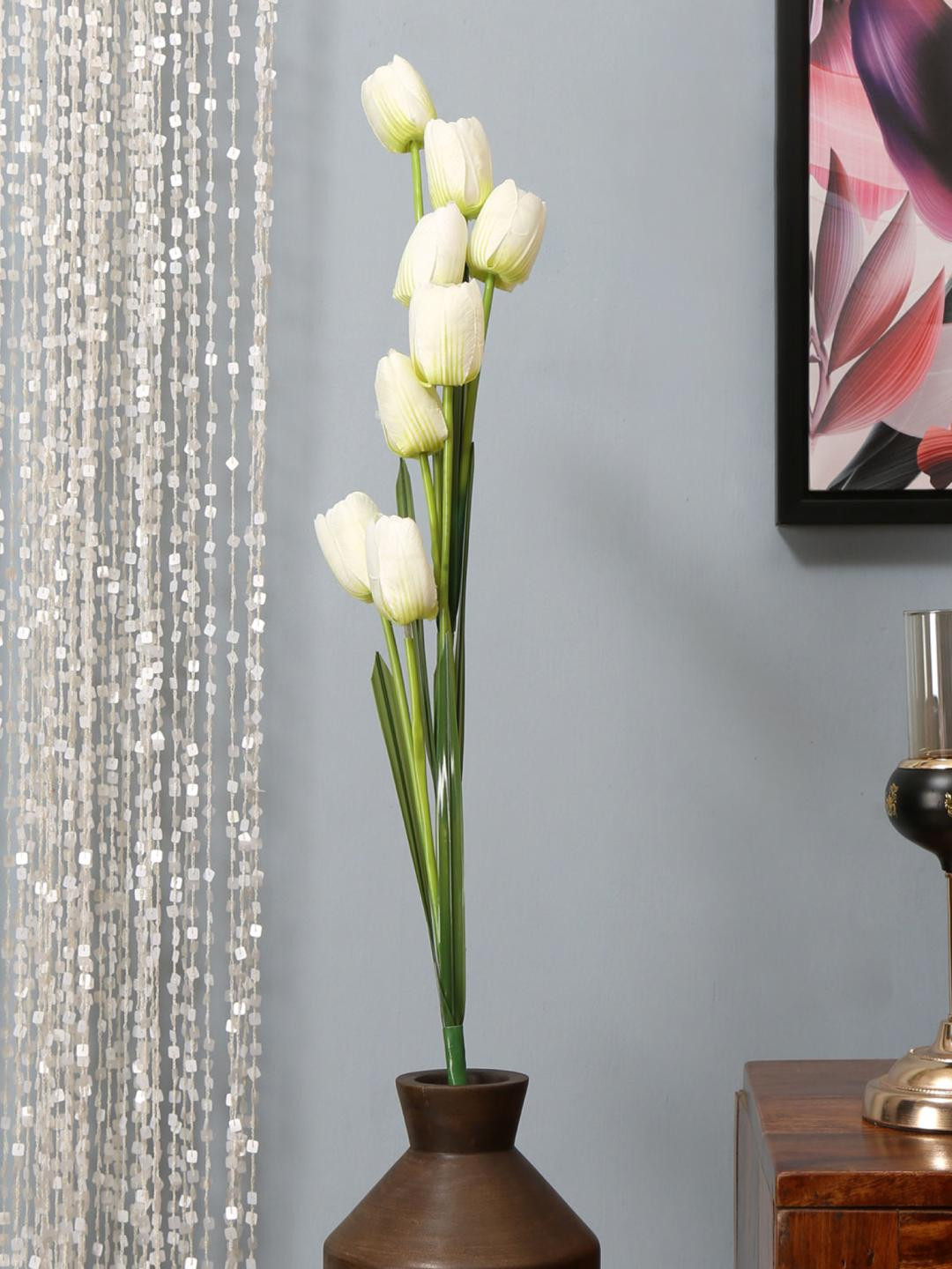 ১০ পিচ-হলুদ কালার-Artificial Tulip & Lily Flower Sticks