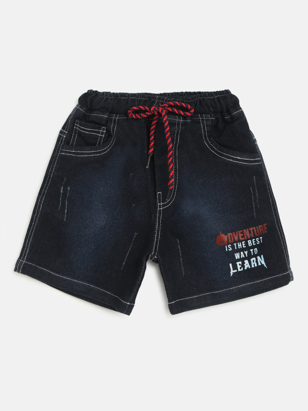 Buy HOMEGROWN Boys Cotton Black Washed Outdoor Denim Shorts Shorts
