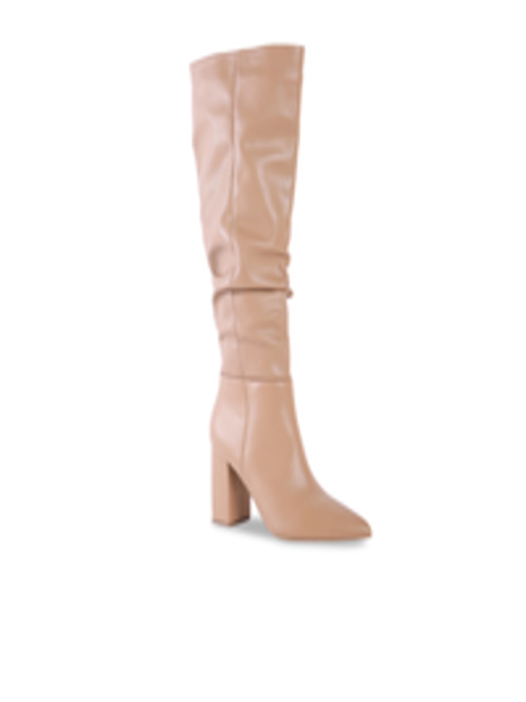 Buy London Rag Taupe High Top Block Heeled Boots - Boots for Women 16920524 | Myntra