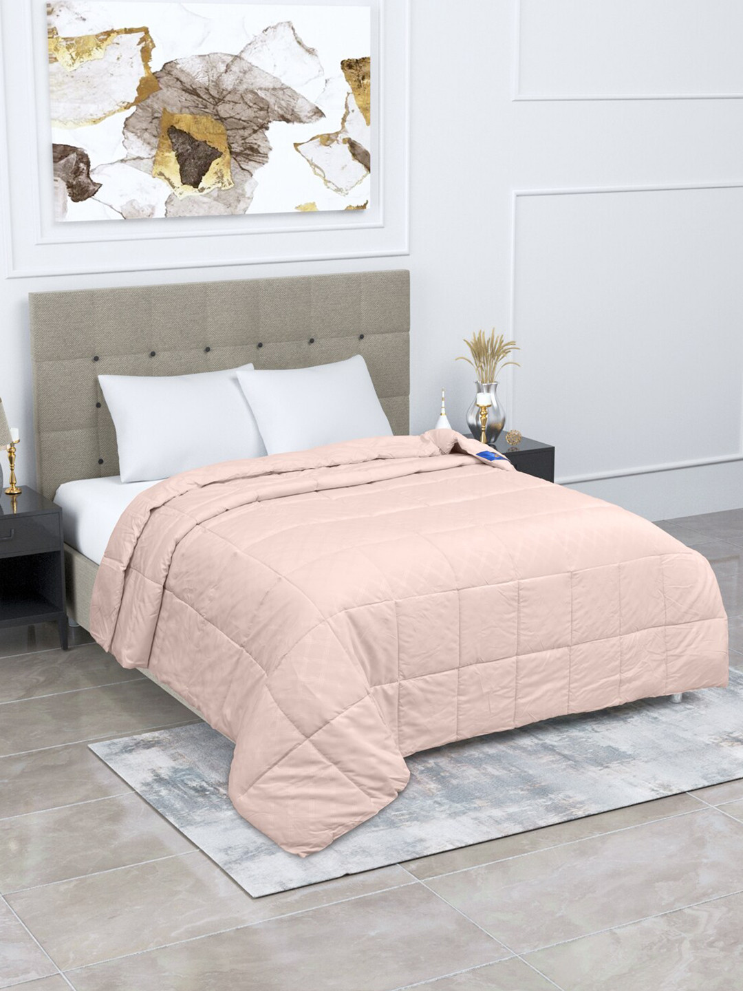 Buy BOMBAY DYEING Pink Heavy Winter 500 GSM Double Bed Quilt Blankets