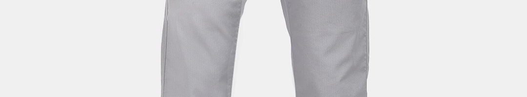 Buy U.S. Polo Assn. Men Grey Patterned Regular Fit Trousers - Trousers ...