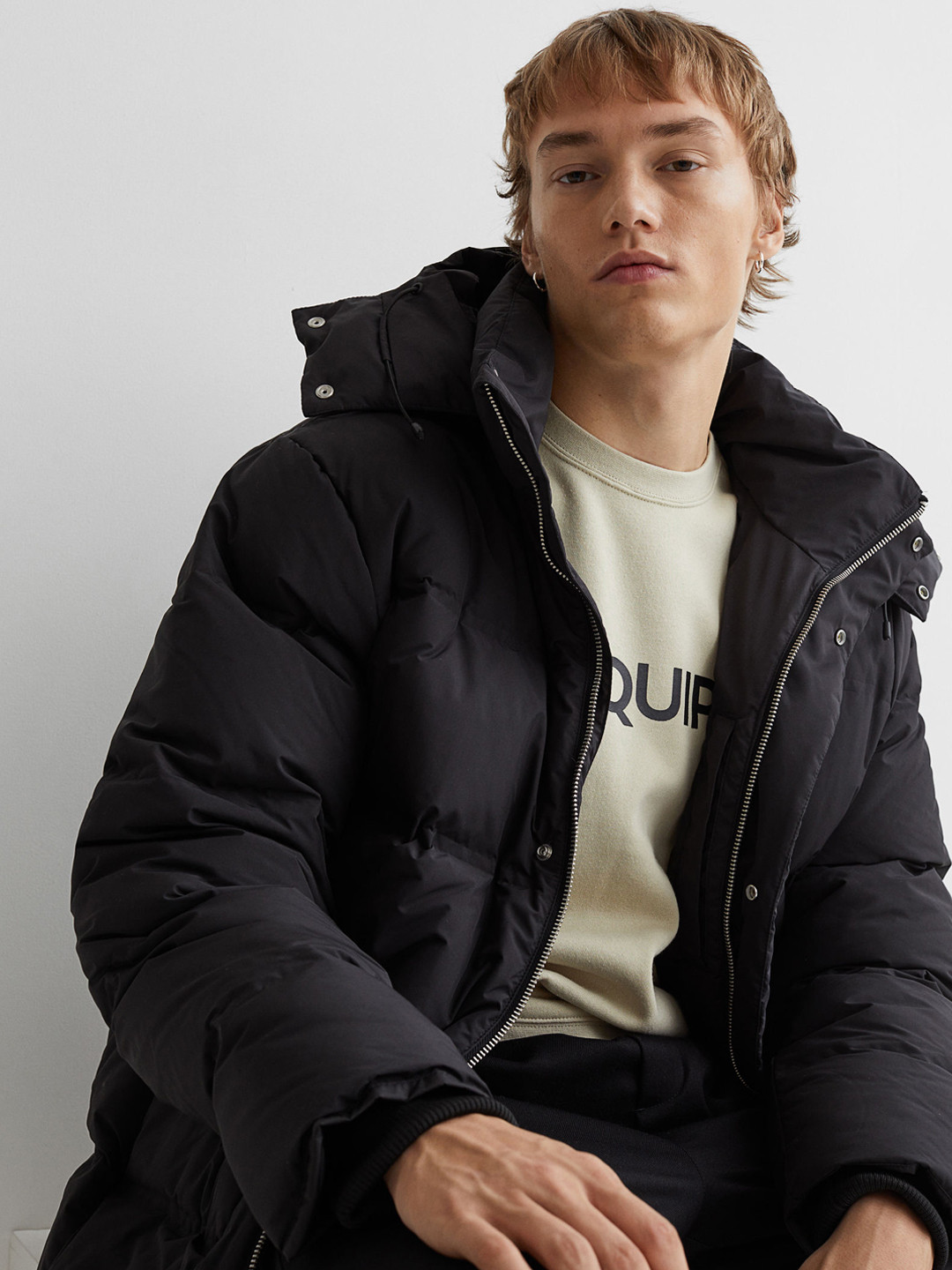 Buy H&M Men Black Water Repellent Puffer Jacket Jackets for Men