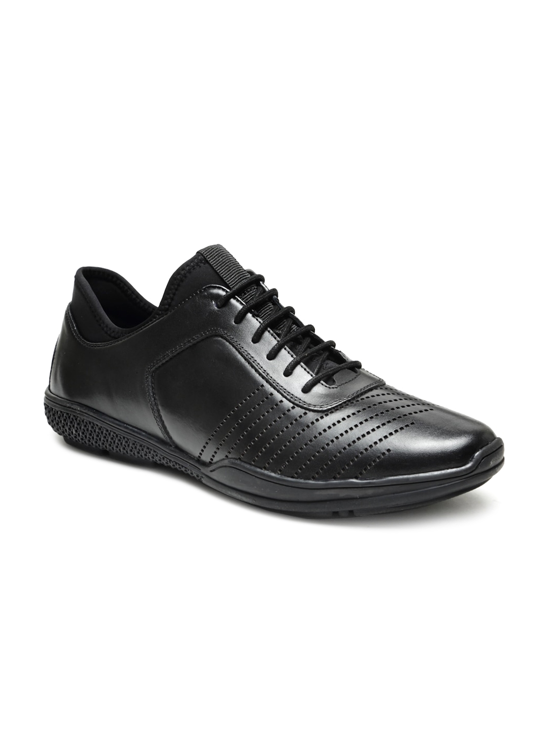 Buy VON WELLX GERMANY Men Black Perforations Leather Derbys - Casual ...