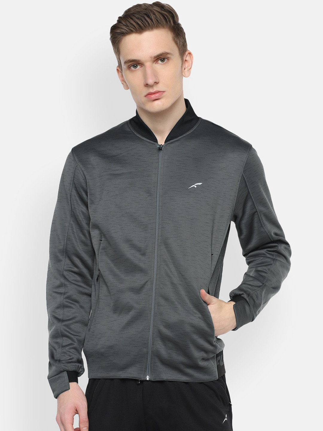 Buy FURO By Red Chief Men Grey Water Resistant Sporty Jacket Jackets