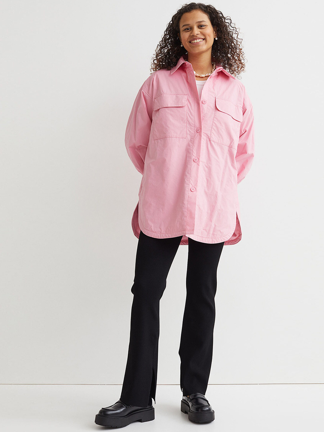 Buy H&M Women Pink Padded Shacket Shirts for Women 16930244 Myntra