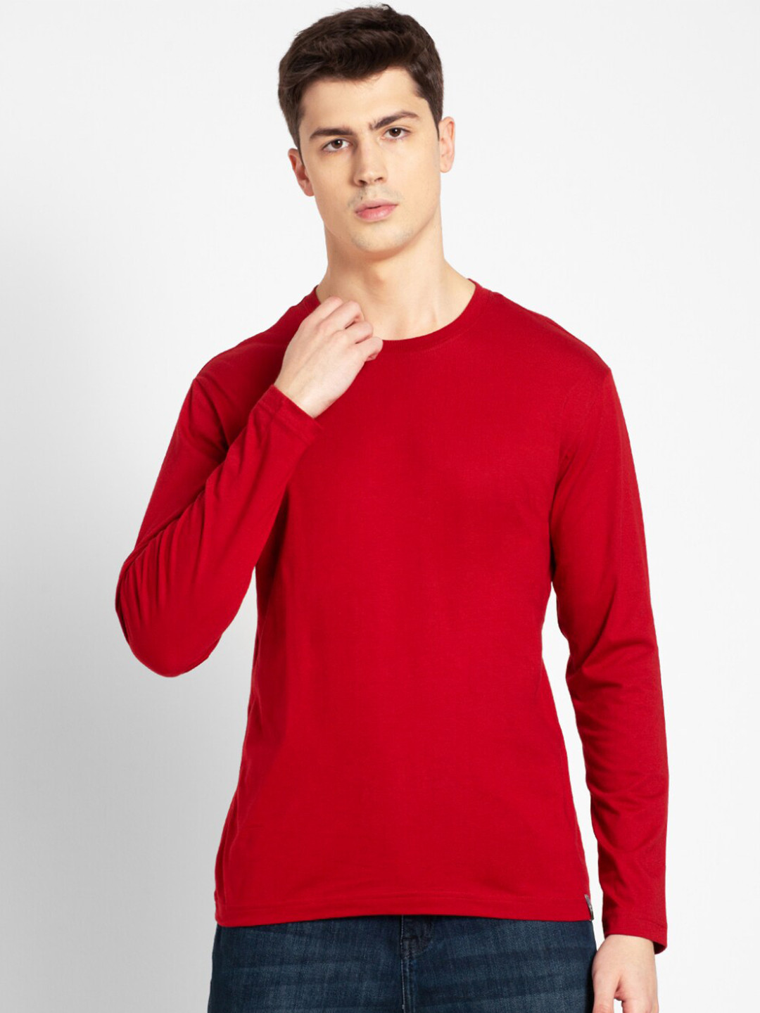 Buy Jockey Men Red Full Sleeves T Shirt Tshirts for Men 16931248 Myntra
