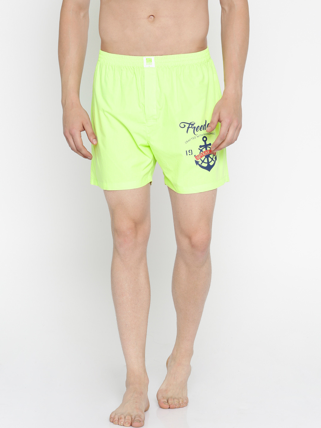 Buy SPYKAR Lime Green Pure Cotton Boxers MBX 042 02AF Boxers for Men 1693603 Myntra