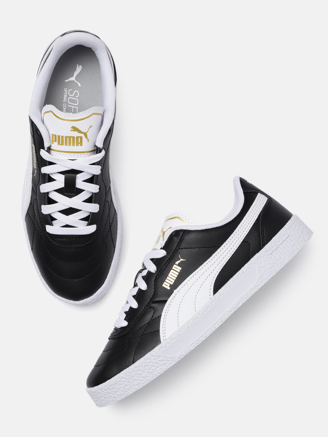 Buy Puma Unisex Black Club Zone Leather Sneakers Casual Shoes for Unisex 16943230 Myntra