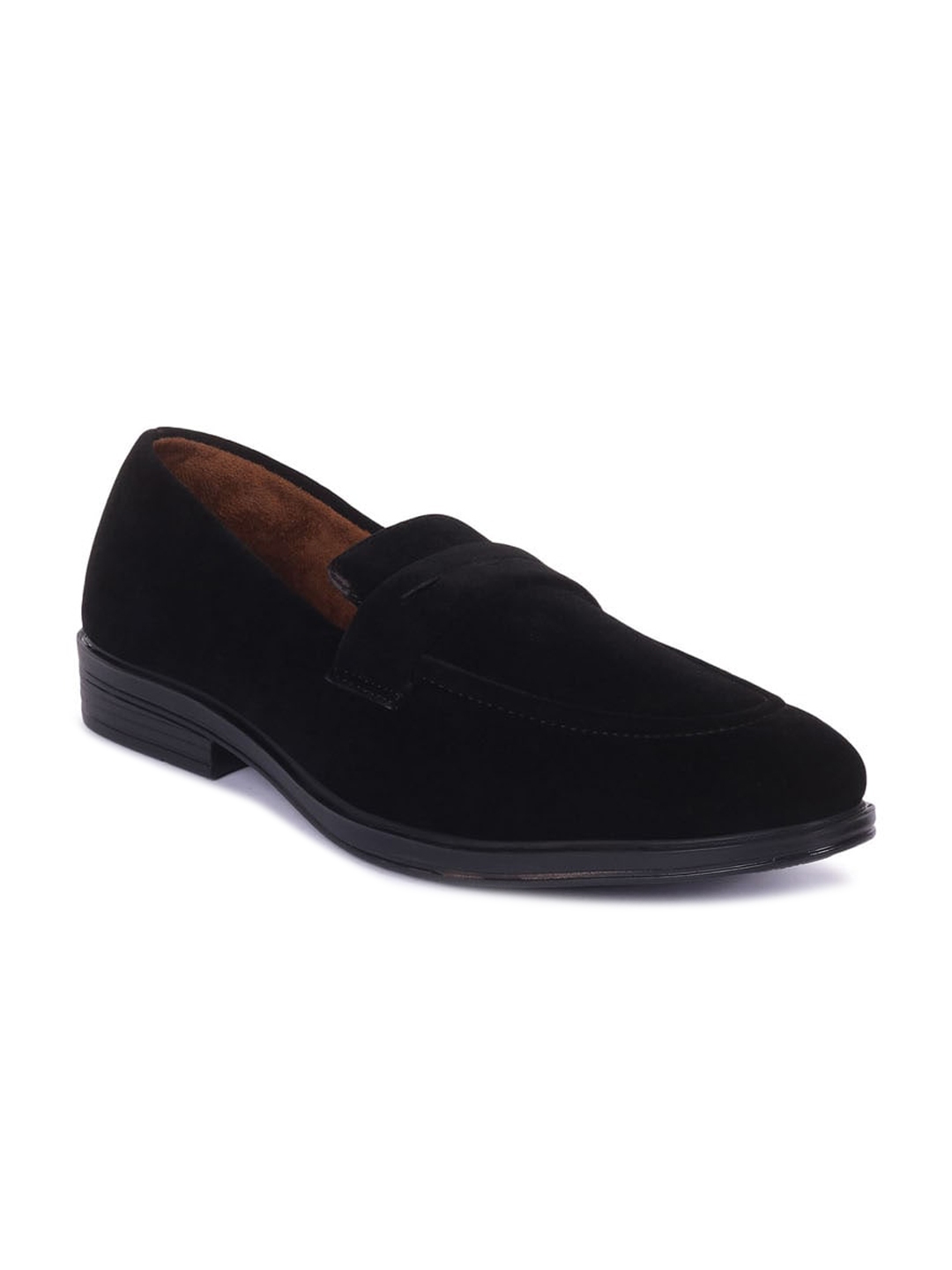 Buy Longwalk Men Black Solid Synthetic Lather Loafers - Formal Shoes ...