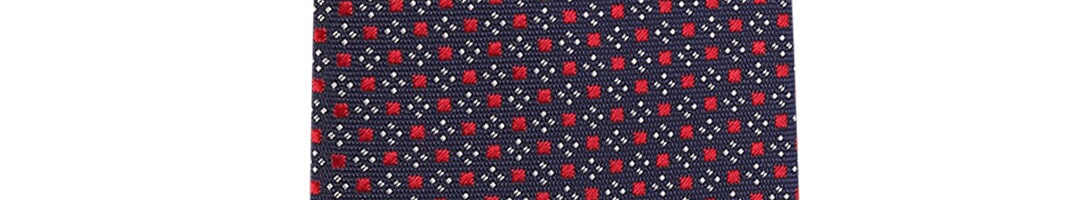 Buy Allen Solly Men Blue & Red Woven Design Skinny Tie - Ties for Men ...