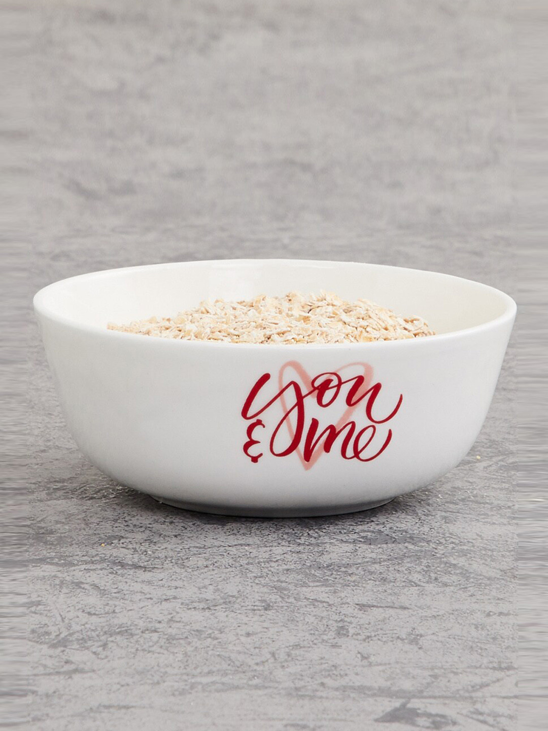 Buy Home Centre White 1 Pieces Text Or Slogans Printed Bone China Matte