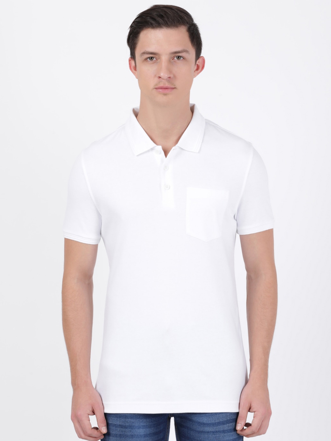 Buy Jockey Men White Polo Collar T Shirt - Tshirts for Men 16968340 ...