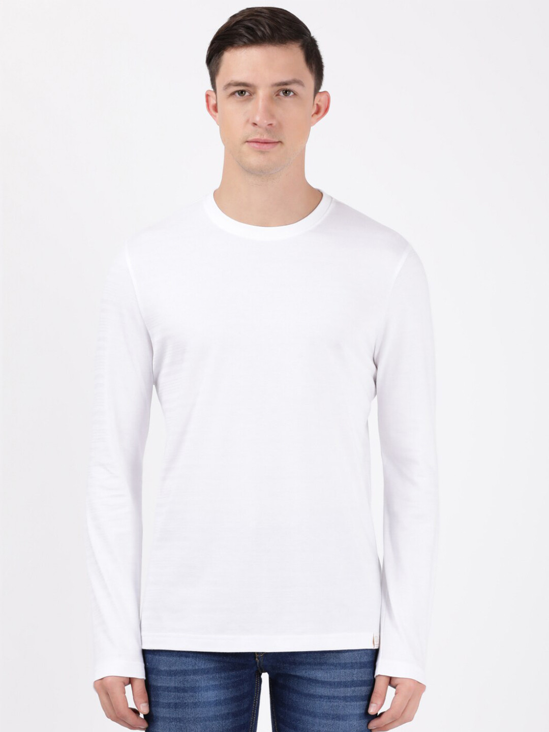 Buy Jockey Men White Solid Cotton Regular Fit T Shirt Tshirts for Men