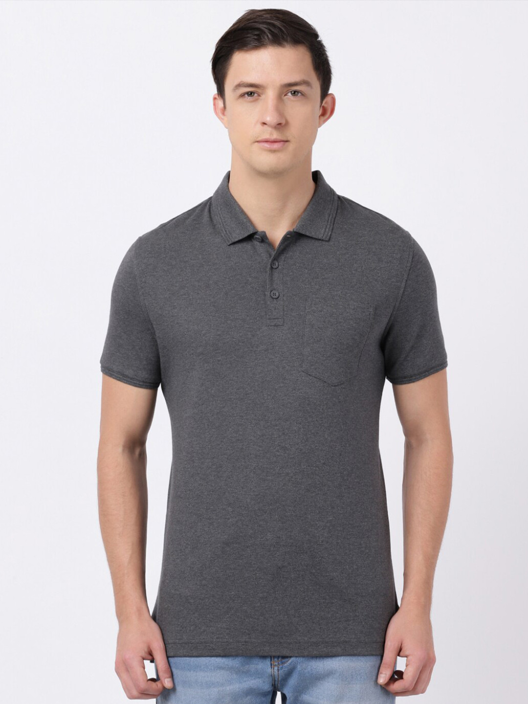 Buy Jockey Men Grey Polo Collar T Shirt Tshirts for Men 16968360 Myntra