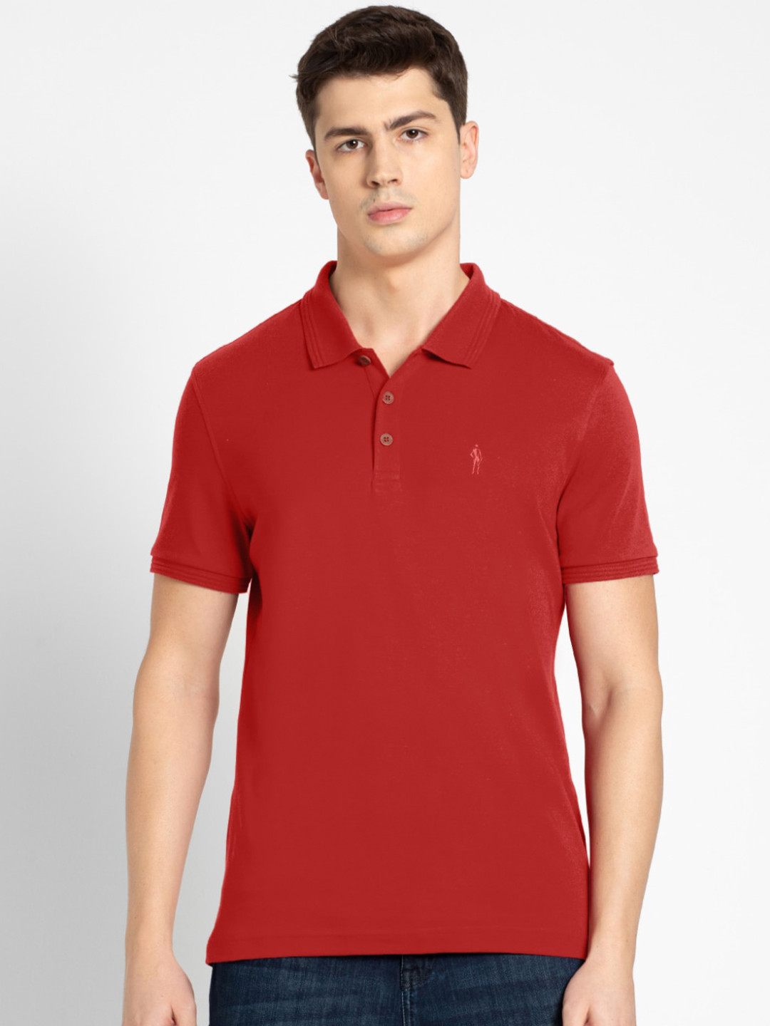 Buy Jockey Men Red Solid Polo Collar Cotton T Shirt Tshirts for Men 16968362 Myntra