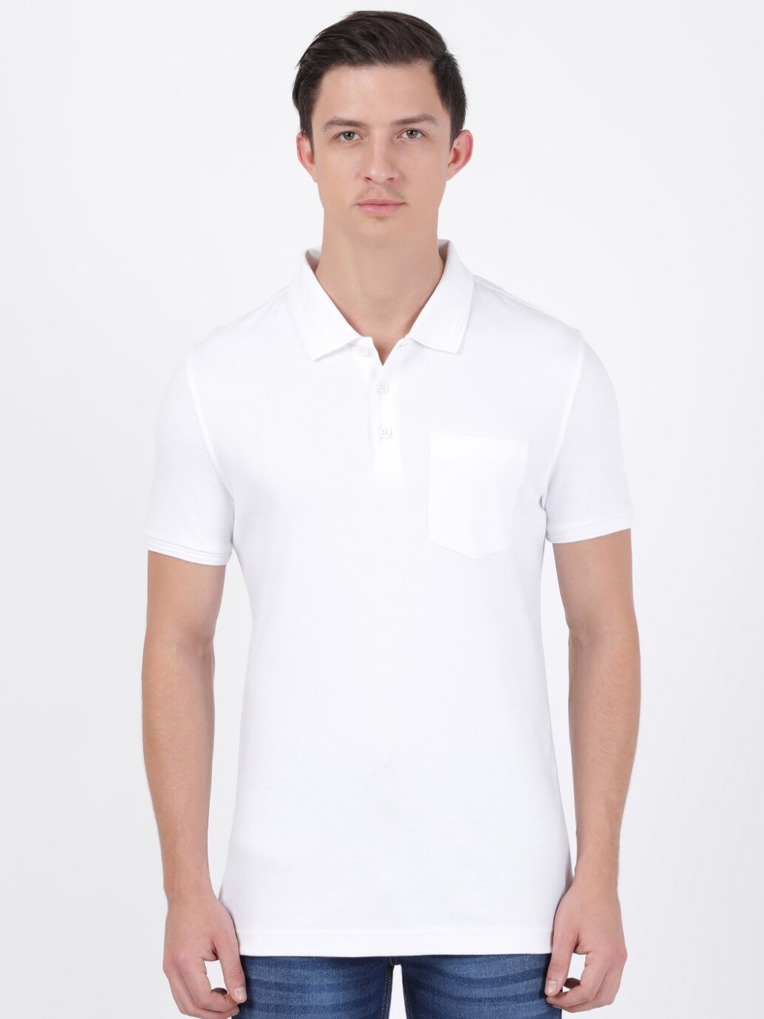 Buy Jockey Men White Polo Collar Regular Fit T Shirt - Tshirts for Men ...