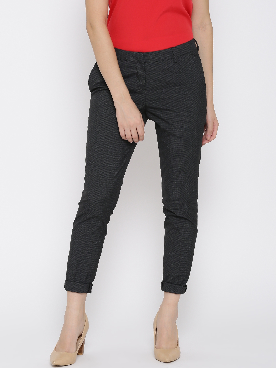 grey formal trousers women's
