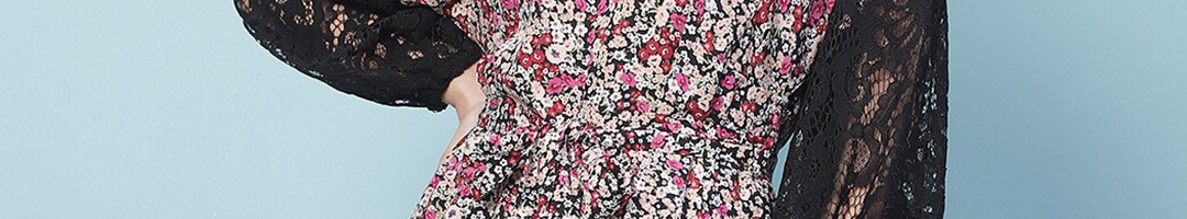 Buy Oxolloxo Multicoloured Floral Satin Dress - Dresses for Women ...