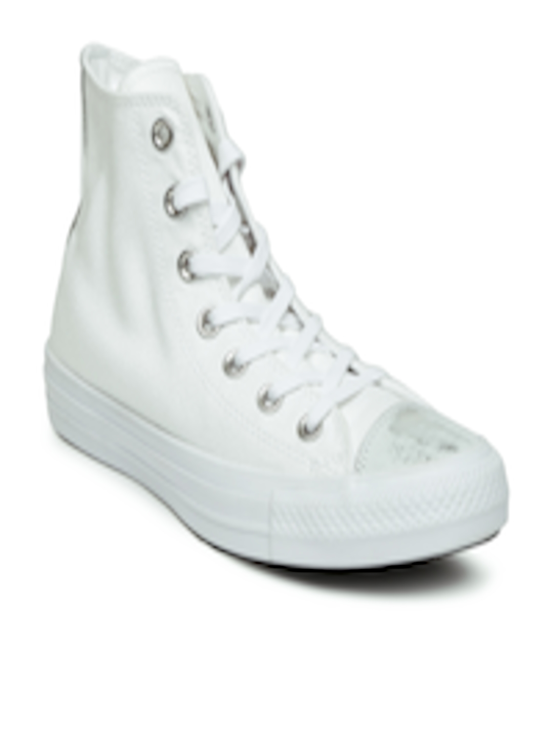 Buy Converse Women White Solid High Tops Sneakers Casual