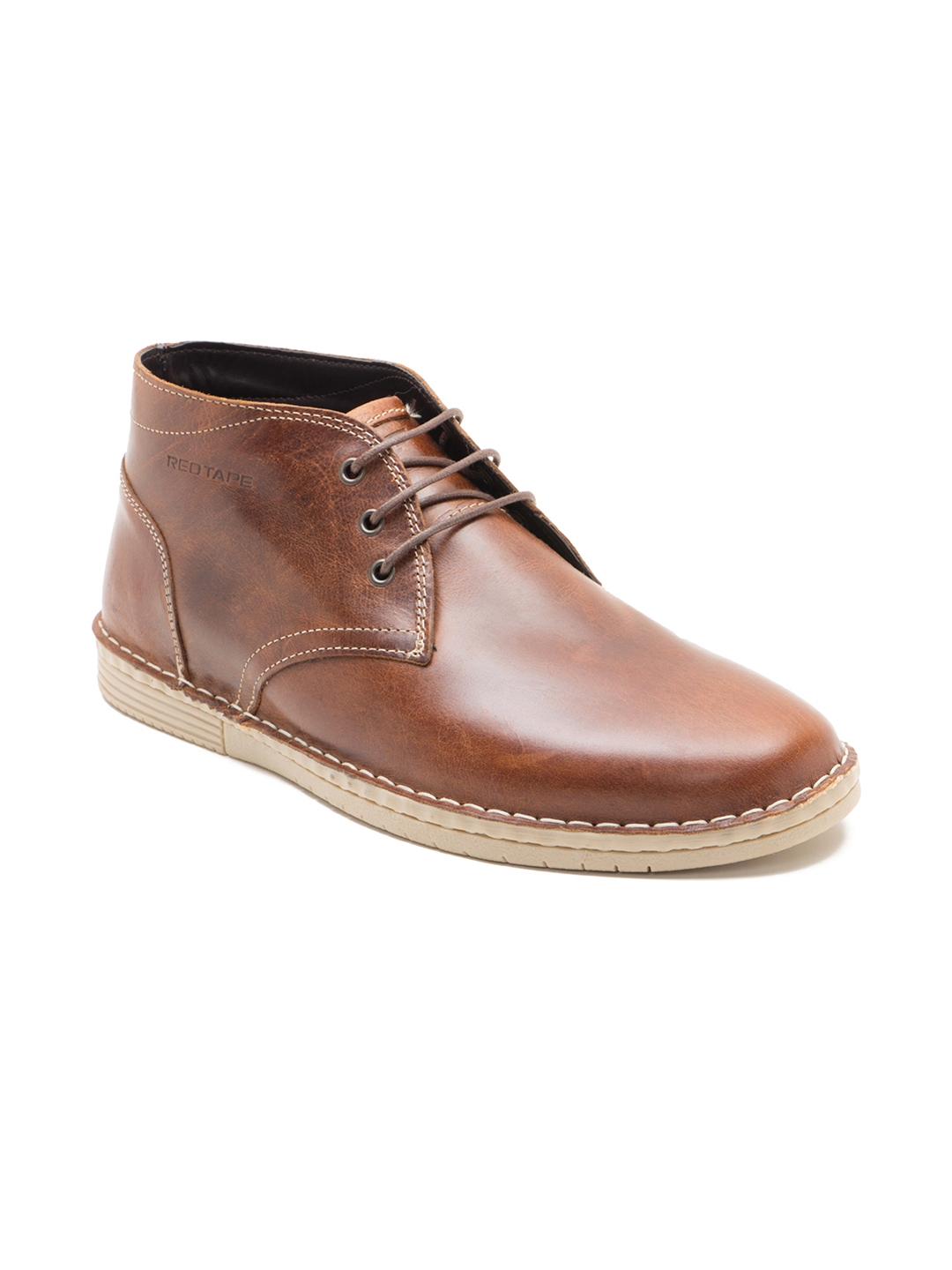 red tape mid top flat boots