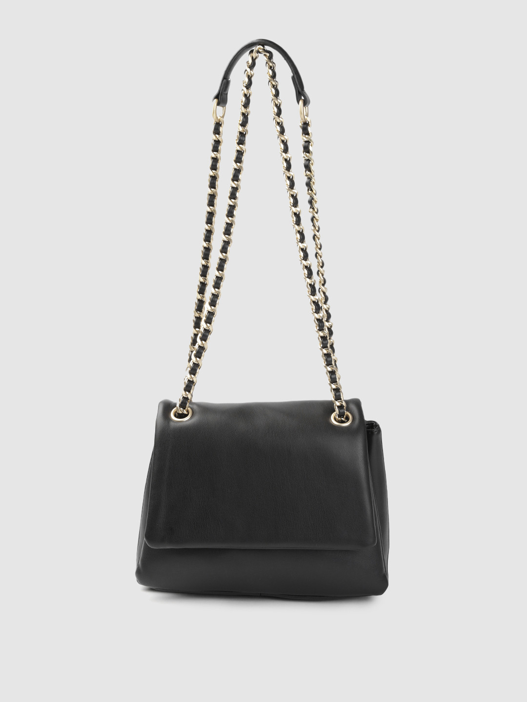 Buy Marks & Spencer Women Black PU Swagger Sling Bag Handbags for