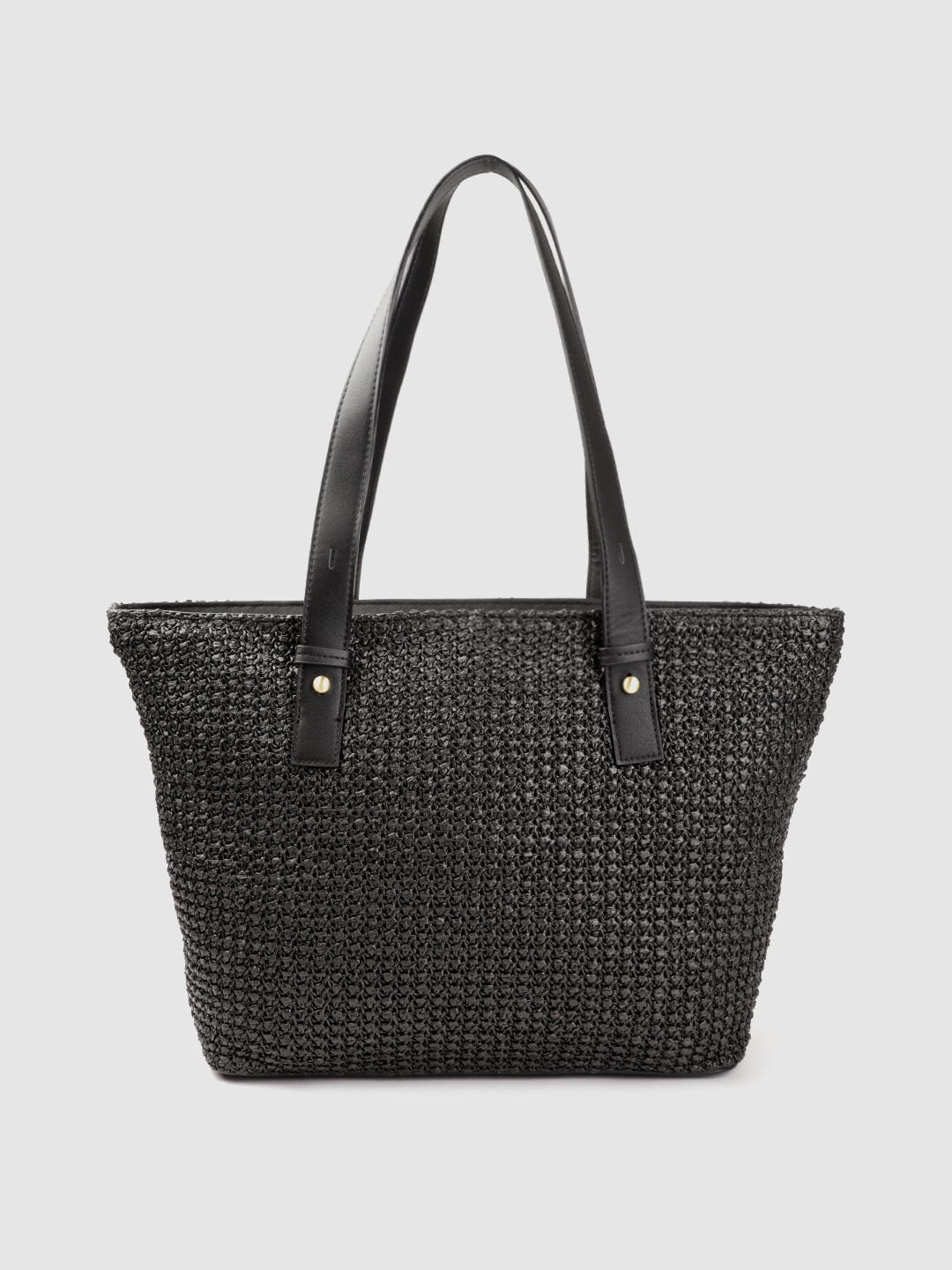 Buy Marks & Spencer Women Black Textured Structured Shoulder Bag