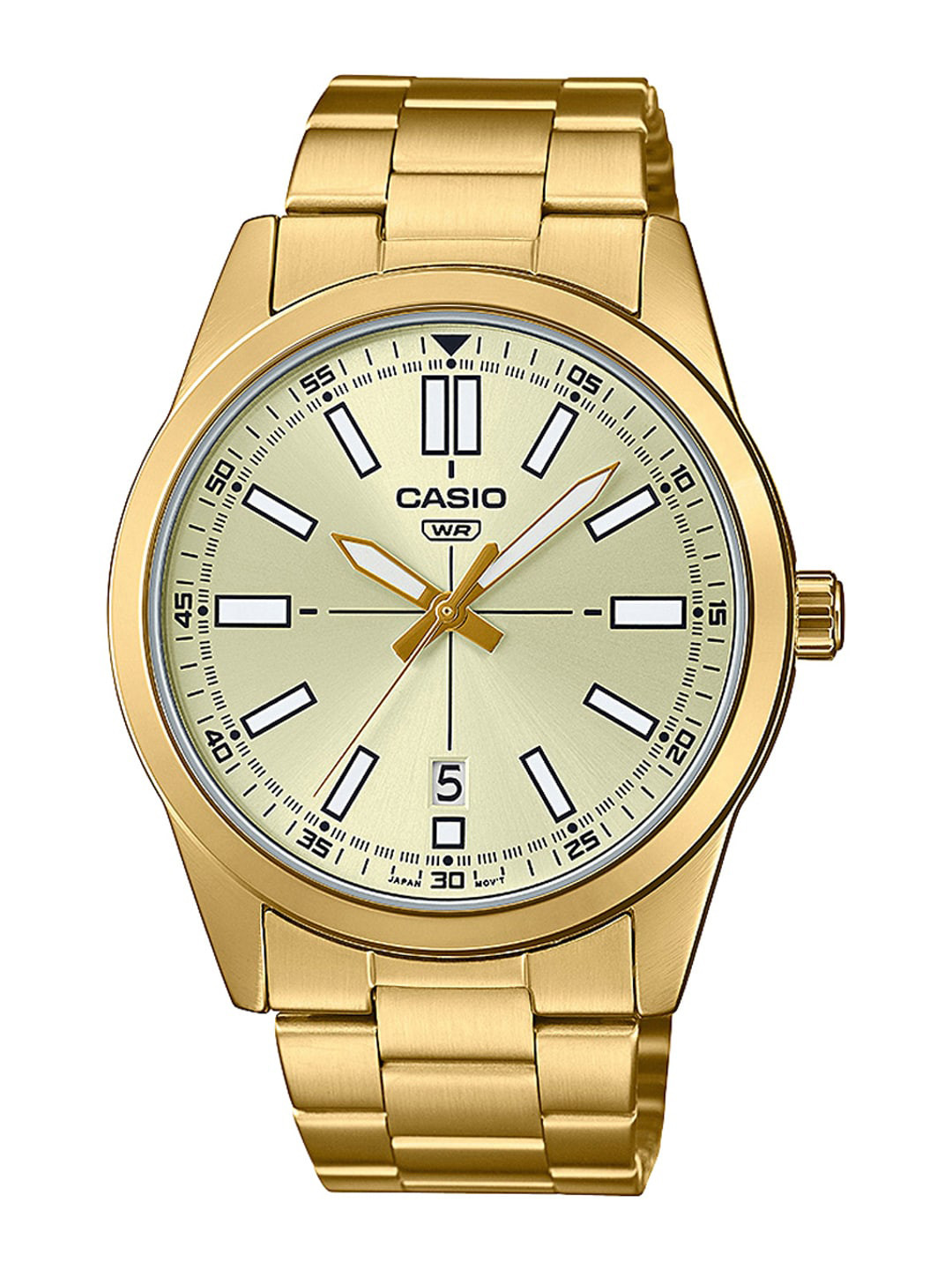 Buy CASIO Men Gold Toned Dial Stainless Steel Bracelet Style Straps