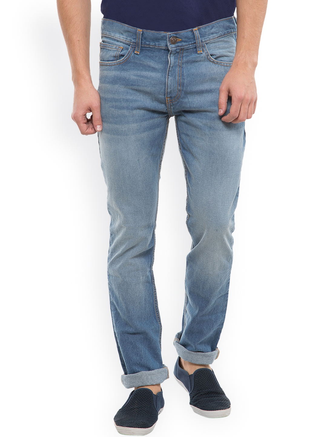 Buy HIGHLANDER Men Blue Slim Fit Clean Look Jeans - Jeans for Men ...